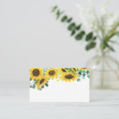 Carte De Placement Eucalyptus aquarelle et Mariage de tournesols (Debout devant)