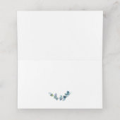 Carte De Placement Eucalyptus Blanc Pour Mariage Écrit À La Main (Intérieur déplié)