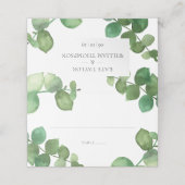 Carte De Placement Eucalyptus Boho Mariage floral (Extérieur déplié)