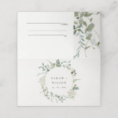 Carte De Placement Eucalyptus Botanique Aquarelle Réception de mariag (Extérieur déplié)