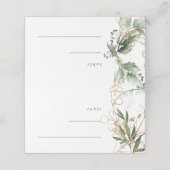 Carte De Placement Eucalyptus botanique Élégant vert Moss Chute (Extérieur déplié)