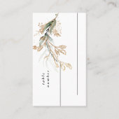 Carte De Placement Eucalyptus botanique feuillus Branche noire modern (Devant)