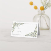 Carte De Placement Eucalyptus Botanique Sage Green Place Card (Devant)