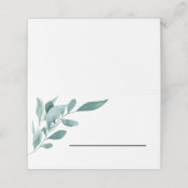 Carte De Placement Eucalyptus Cadre vert Bleu Bleu Blanc Noir (Extérieur déplié)