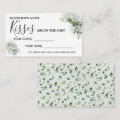 Carte De Placement Eucalyptus Combien de baisers Fête des mariées Car (Devant / Derrière)