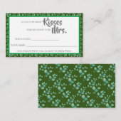 Carte De Placement Eucalyptus Combien de baisers pour Mme ShowerGame  (Devant / Derrière)