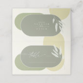 Carte De Placement Eucalyptus Couleurs Mariage Table Green2 ID901 (Extérieur déplié)