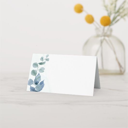 Carte De Placement Eucalyptus Dusty Mariage de feuillage (Dos)