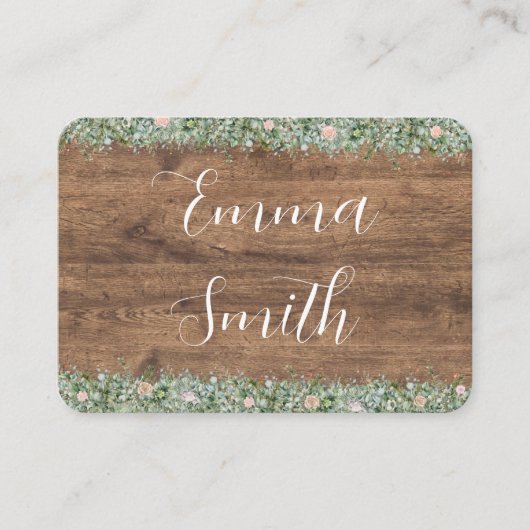 Carte De Placement Eucalyptus Dusty Rose Place Cards | Greenery (Devant)