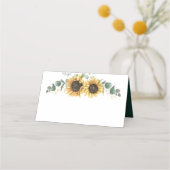 Carte De Placement Eucalyptus et Mariage floral de tournesol (Dos)