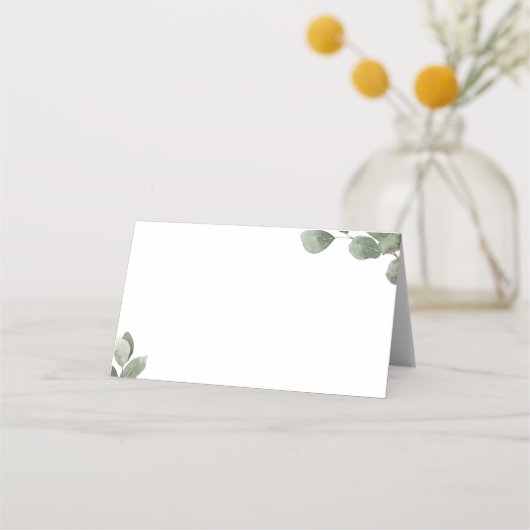 Carte De Placement Eucalyptus Fête des mariées buffet de verdure (Dos)