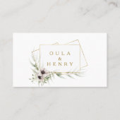 Carte De Placement Eucalyptus Gold Mariage plat géométrique Place Car (Dos)