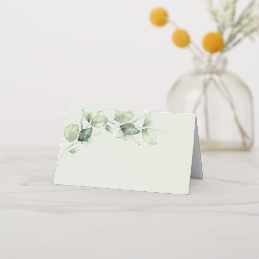Carte De Placement Eucalyptus Green Succulent Mariage Carte Place (Devant)