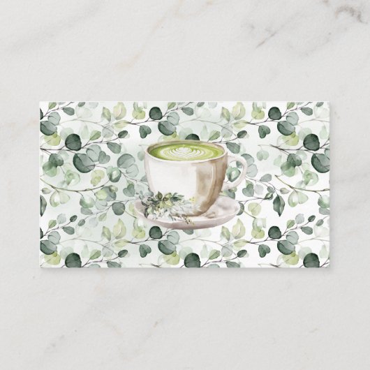 Carte De Placement Eucalyptus Matcha How many Kisses for Mrs Card (Dos)