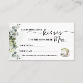 Carte De Placement Eucalyptus Matcha How many Kisses for Mrs Card (Devant)