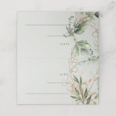 Carte De Placement Eucalyptus paisible Elégant verre de mer vert bris (Extérieur déplié)