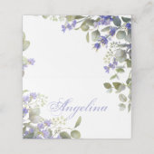 Carte De Placement Eucalyptus romantique et Mariage de lavande (Extérieur déplié)