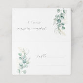 Carte De Placement Eucalyptus Rustic Greenery Mariage (Extérieur déplié)
