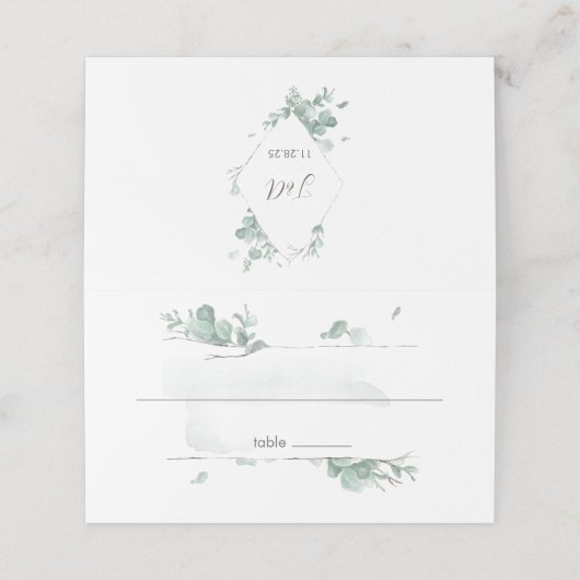 Carte De Placement Eucalyptus rustique (Extérieur déplié)