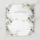 Carte De Placement Eucalyptus Sage Verdure Mariage géométrique modern (Extérieur déplié)