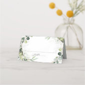 Carte De Placement Eucalyptus Sage Verdure Mariage géométrique modern (Devant)