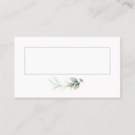 Carte De Placement Eucalyptus sage vert or mariage save the date p (Dos)