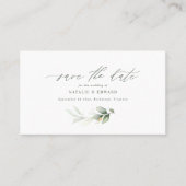 Carte De Placement Eucalyptus sage vert or mariage save the date p (Devant)