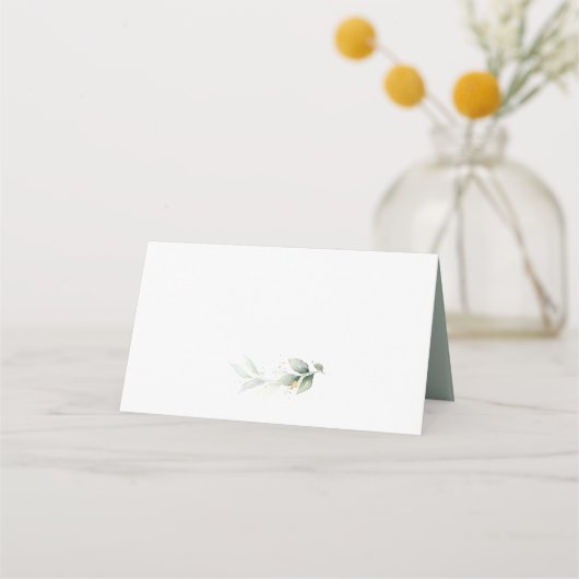 Carte De Placement Eucalyptus sauge vert or mariage enregistrer la da (Dos)