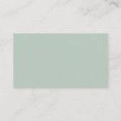 Carte De Placement Eucalyptus sauge vert or mariage enregistrer la da (Dos)