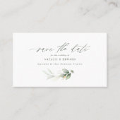 Carte De Placement Eucalyptus sauge vert or mariage enregistrer la da (Devant)