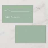 Carte De Placement Eucalyptus simple élégant Nom de la réception de m (Devant / Derrière)