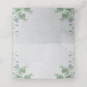 Carte De Placement Eucalyptus Simple Plaque propre Table Script (Intérieur déplié)