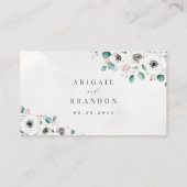 Carte De Placement Eucalyptus Verdure anémonique floral rustique mari (Dos)