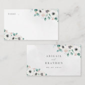 Carte De Placement Eucalyptus Verdure anémonique floral rustique mari (Devant / Derrière)