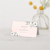 Carte De Placement Eucalyptus Verdure anémonique floral rustique mari (Dos)