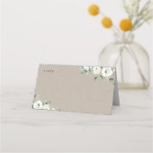 Carte De Placement Eucalyptus Verdure blanc floral rustique mariage (Devant)