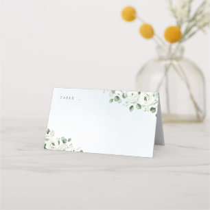 Carte De Placement Eucalyptus Verdure blanc floral rustique mariage