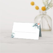 Carte De Placement Eucalyptus Verdure Branches Mariage Aquarelle (Devant)