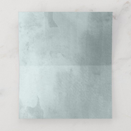 Carte De Placement Eucalyptus Verdure Branches Mariage Aquarelle (Intérieur déplié)