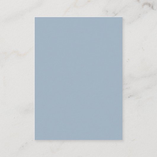 Carte De Placement Eucalyptus Vert Dusty Mariage bleu Merci (Dos)