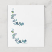 Carte De Placement Eucalyptus Vierge Pour Mariage Écrit à la Main (Extérieur déplié)