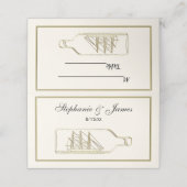 Carte De Placement Expédition dans une bouteille d'or - Carte d'escor (Extérieur déplié)