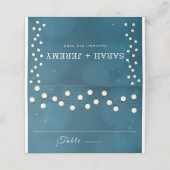 Carte De Placement Fairy Bokeh String Lumières Garland Mariage (Extérieur déplié)