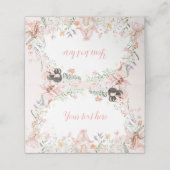 Carte De Placement Fairy Floral Garden Anniversaire Nourriture Tente  (Extérieur déplié)