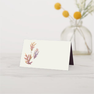 Carte De Placement Fall laisse simple élégant Thanksgiving