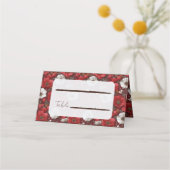 Carte De Placement Fancy Anemones Flower Fall Wedding (Devant)