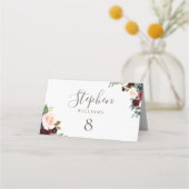 Carte De Placement Fancy Classic Fleurs Mariage (Devant)