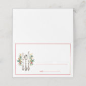 Carte De Placement Fancy Holiday Silverware Joyeux Noël (Extérieur déplié)