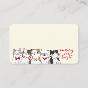 Carte De Placement Fantaisie Chats Saison Être Joyeux Vacances