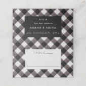 Carte De Placement Farmhouse Buffalo Plaid Check Mariage Numéro de ta (Extérieur déplié)